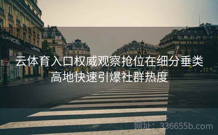 云体育入口权威观察抢位在细分垂类高地快速引爆社群热度