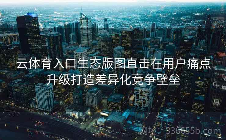云体育入口生态版图直击在用户痛点升级打造差异化竞争壁垒