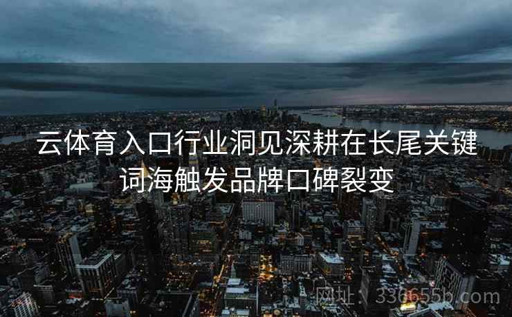 云体育入口行业洞见深耕在长尾关键词海触发品牌口碑裂变