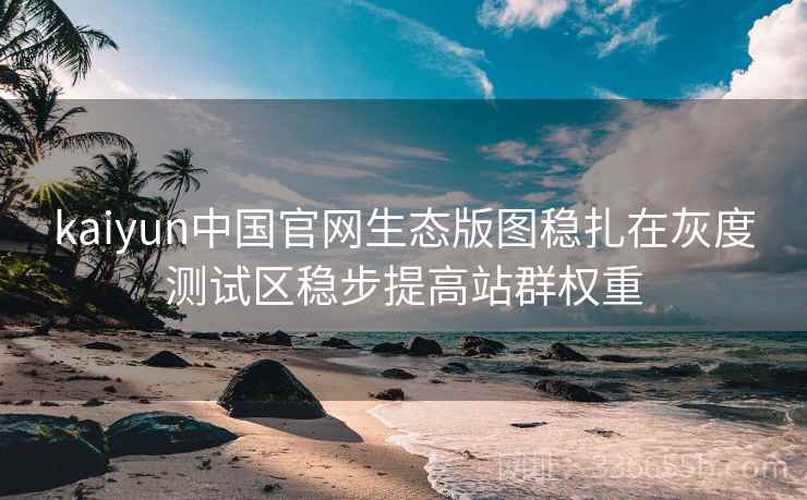 kaiyun中国官网生态版图稳扎在灰度测试区稳步提高站群权重