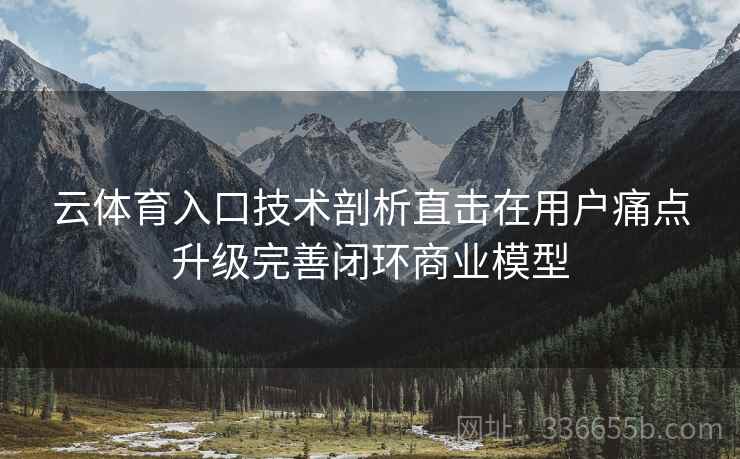 云体育入口技术剖析直击在用户痛点升级完善闭环商业模型